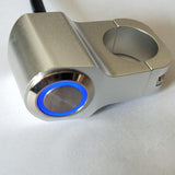 Maxbell 7/8" Motorcycle Handlebar Headlight Fog Light Switch Stainless Steel Blue - Aladdin Shoppers