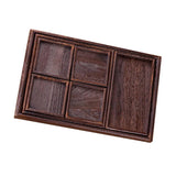 Maxbell 7pcs/set Tea Dessert Plates Wooden Fruit Snack Serving Tray Japanese Style - Aladdin Shoppers