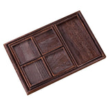 Maxbell 7pcs/set Tea Dessert Plates Wooden Fruit Snack Serving Tray Japanese Style - Aladdin Shoppers