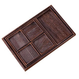Maxbell 7pcs/set Tea Dessert Plates Wooden Fruit Snack Serving Tray Japanese Style - Aladdin Shoppers