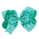 Maxbell 8 Inch Colorful Bow Hairpin Girls Bows with Clip Hair Bows Blue hearts - Aladdin Shoppers
