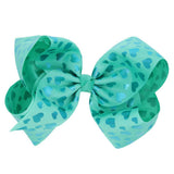 Maxbell 8 Inch Colorful Bow Hairpin Girls Bows with Clip Hair Bows Blue hearts - Aladdin Shoppers