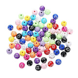 Maxbell 8 mm Round Beads Cross Pattern Acrylic Spacer Bead DIY Jewelry Findings Making Supplies Crafts Pack of 100 Pcs - Aladdin Shoppers