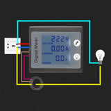 Maxbell 80-260V Digital Meter CT 100A Ammeter Voltmeter Power Monitor Energy Tester - Aladdin Shoppers