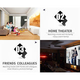 Maxbell 802 Mini Projector LED 3D Full HD 1080P Home Theater USB VGA TV AV Black - Aladdin Shoppers