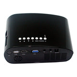 Maxbell 802 Mini Projector LED 3D Full HD 1080P Home Theater USB VGA TV AV Black - Aladdin Shoppers