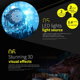Maxbell 802 Mini Projector LED 3D Full HD 1080P Home Theater USB VGA TV AV Black - Aladdin Shoppers