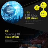 Maxbell 802 Mini Projector LED 3D Full HD 1080P Home Theater USB VGA TV AV White - Aladdin Shoppers