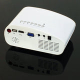 Maxbell 802 Mini Projector LED 3D Full HD 1080P Home Theater USB VGA TV AV White - Aladdin Shoppers