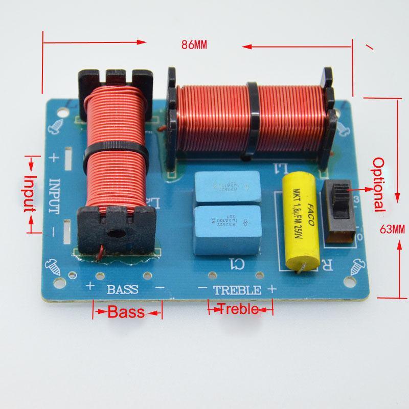 Maxbell 80W High-Low 2 Way HiFi Speaker Frequency Divider Crossover Filters - Aladdin Shoppers