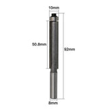 Maxbell 8mm Shank Carbide Flush Trim Extra Long Bearing Router Bit 10mm Cutter Dia. - Aladdin Shoppers