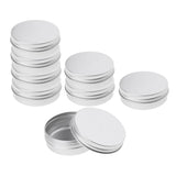 Maxbell 8Pcs 60ml Silver Aluminum Lip Balm Tin Container Bottle Empty Jars Cosmetic Pot with Screw Thread - for Store Spices, Candies, Tea, or Gift Giving - Aladdin Shoppers