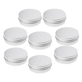 Maxbell 8Pcs 60ml Silver Aluminum Lip Balm Tin Container Bottle Empty Jars Cosmetic Pot with Screw Thread - for Store Spices, Candies, Tea, or Gift Giving - Aladdin Shoppers