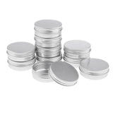 Maxbell 8Pcs 60ml Silver Aluminum Lip Balm Tin Container Bottle Empty Jars Cosmetic Pot with Screw Thread - for Store Spices, Candies, Tea, or Gift Giving