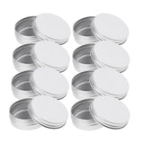 Maxbell 8Pcs 60ml Silver Aluminum Lip Balm Tin Container Bottle Empty Jars Cosmetic Pot with Screw Thread - for Store Spices, Candies, Tea, or Gift Giving - Aladdin Shoppers