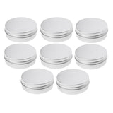 Maxbell 8Pcs 60ml Silver Aluminum Lip Balm Tin Container Bottle Empty Jars Cosmetic Pot with Screw Thread - for Store Spices, Candies, Tea, or Gift Giving - Aladdin Shoppers