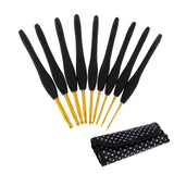 Maxbell 9 Pieces Soft Handle Aluminium Crochet Hooks Knitting Needles Set Case 2mm-6mm - Aladdin Shoppers