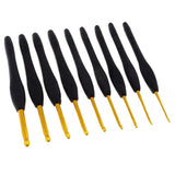 Maxbell 9 Pieces Soft Handle Aluminium Crochet Hooks Knitting Needles Set Case 2mm-6mm - Aladdin Shoppers