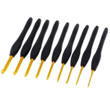 Maxbell 9 Pieces Soft Handle Aluminium Crochet Hooks Knitting Needles Set Case 2mm-6mm - Aladdin Shoppers