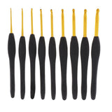 Maxbell 9 Pieces Soft Handle Aluminium Crochet Hooks Knitting Needles Set Case 2mm-6mm - Aladdin Shoppers