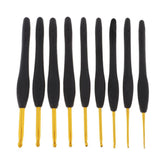 Maxbell 9 Pieces Soft Handle Aluminium Crochet Hooks Knitting Needles Set Case 2mm-6mm - Aladdin Shoppers
