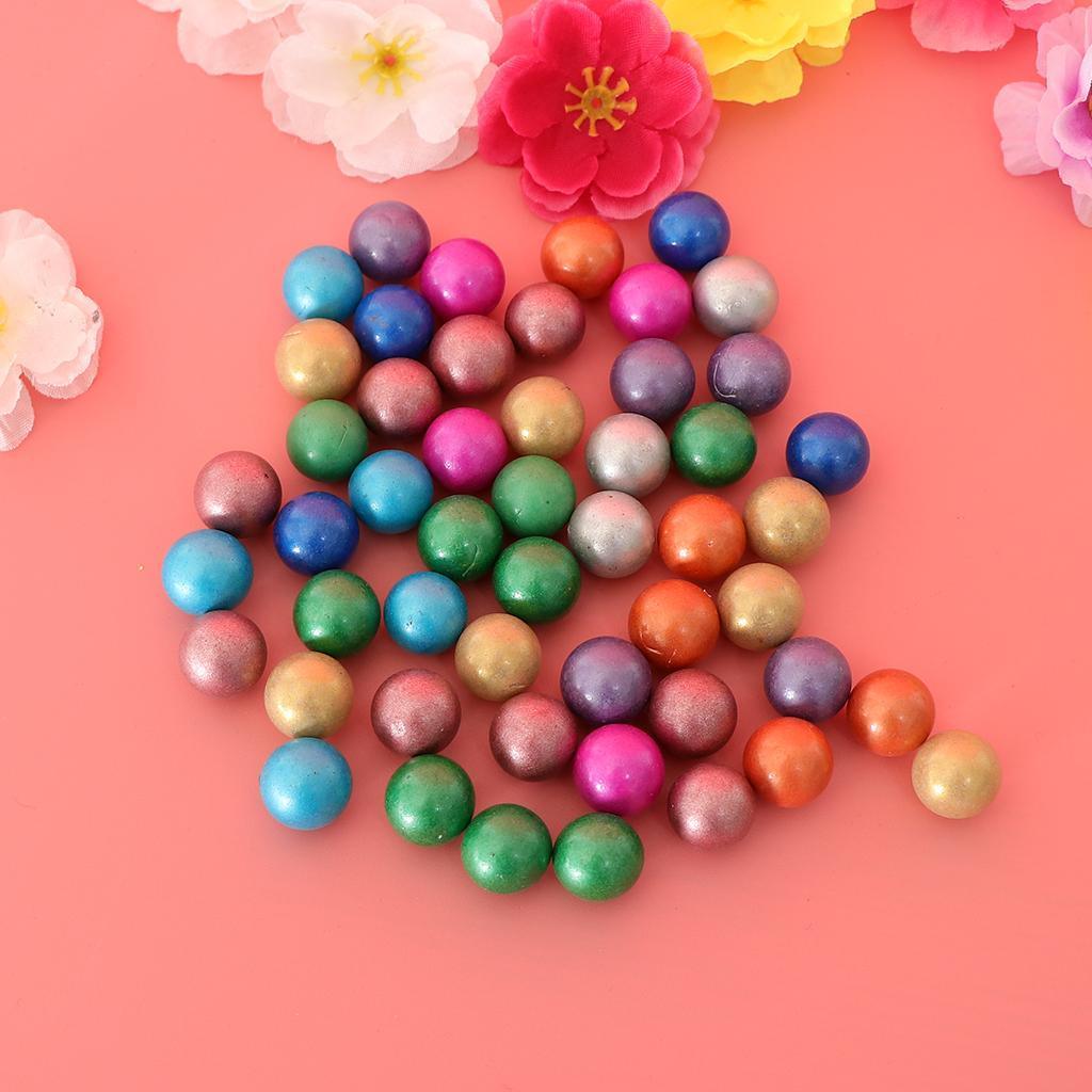Maxbell 90PCS 16mm Colorful Glass Marbles, Kids Marble Run Game, Marble Solitaire Toy Accs Vase Filler & Fish Tank Home Decor #B - Aladdin Shoppers