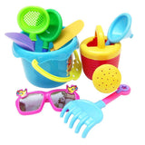 Maxbell 9pcs Sand Water Beach Toy Tools Kits Bucket Shovel Rake Glasses Watering Can for Baby, Kids and Toddler Play Gift - Aladdin Shoppers