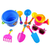 Maxbell 9pcs Sand Water Beach Toy Tools Kits Bucket Shovel Rake Glasses Watering Can for Baby, Kids and Toddler Play Gift - Aladdin Shoppers