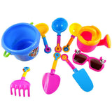 Maxbell 9pcs Sand Water Beach Toy Tools Kits Bucket Shovel Rake Glasses Watering Can for Baby, Kids and Toddler Play Gift - Aladdin Shoppers