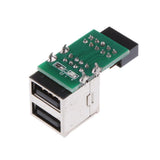 Maxbell 9Pin Motherboard to Double Layer 2Port USB2.0 Female Internal Header Adapter - Aladdin Shoppers