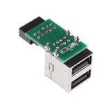 Maxbell 9Pin Motherboard to Double Layer 2Port USB2.0 Female Internal Header Adapter - Aladdin Shoppers
