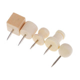 Maxbell A Box of 180 Pieces Wooden Head Push Pins Office Drawing Pins Map Mark Thumbtacks - Aladdin Shoppers
