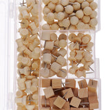 Maxbell A Box of 180 Pieces Wooden Head Push Pins Office Drawing Pins Map Mark Thumbtacks - Aladdin Shoppers