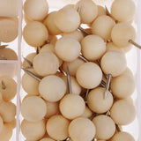 Maxbell A Box of 180 Pieces Wooden Head Push Pins Office Drawing Pins Map Mark Thumbtacks - Aladdin Shoppers