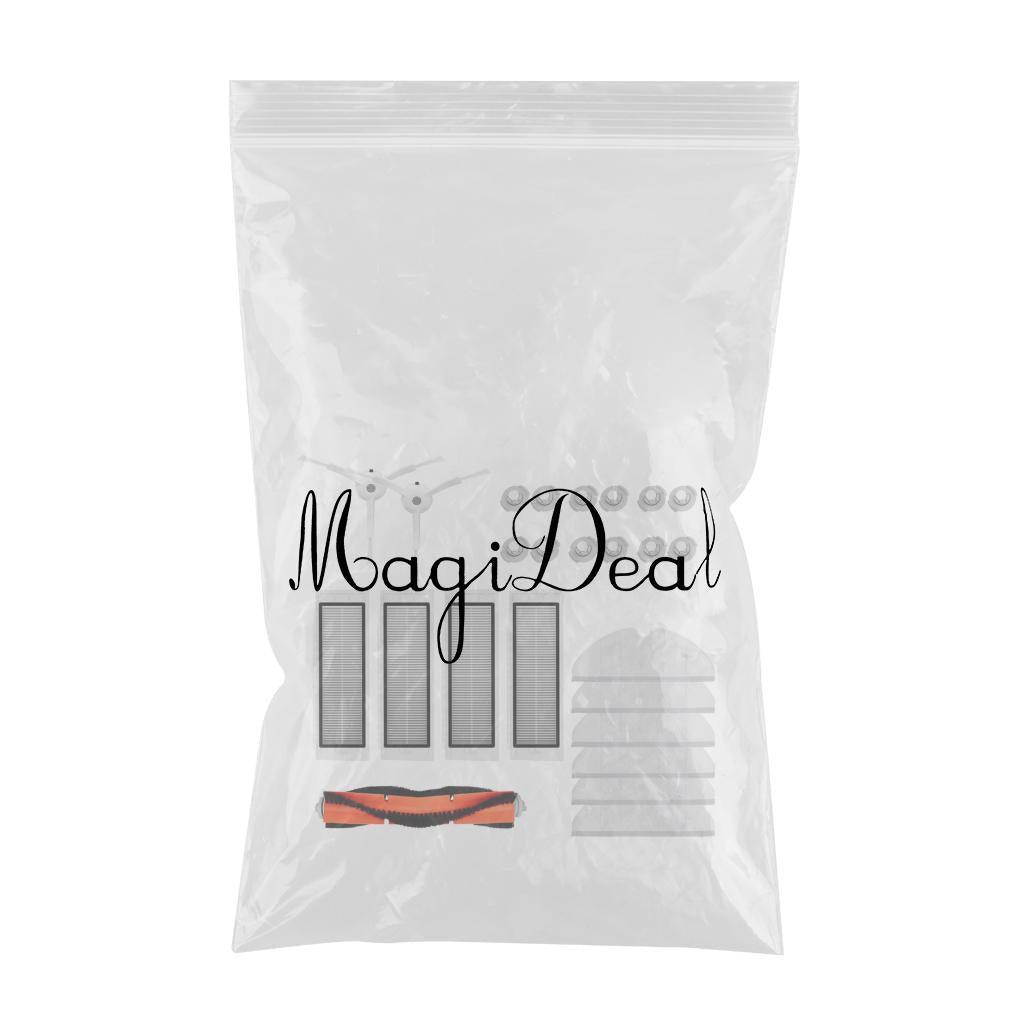 Maxbell Accessory Kit for Xiaomi Mi Robot Vacuum Cleaner Replacement Parts Pack of Main Brush,Hepa Filter,Side Brush,Cleaning Tool and Mop Cloth, 25pcs/set - Aladdin Shoppers