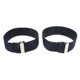 Maxbell Adjustable Anti Slip Elastic Shirt Sleeves Holder Armband Arm Garter Band Navy Blue - Aladdin Shoppers