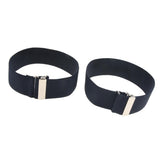 Maxbell Adjustable Anti Slip Elastic Shirt Sleeves Holder Armband Arm Garter Band Navy Blue - Aladdin Shoppers