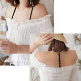 Maxbell Adjustable Cross Lace Brassiere Bra Strap Women Underwear Black plum blossom - Aladdin Shoppers