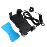 Maxbell Adjustable Handlebar Cellphone Bicycle Holder for Motorcycle Blue + Black - Aladdin Shoppers