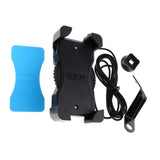 Maxbell Adjustable Handlebar Cellphone Bicycle Holder for Motorcycle Blue + Black - Aladdin Shoppers