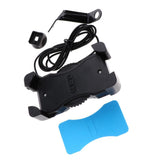 Maxbell Adjustable Handlebar Cellphone Bicycle Holder for Motorcycle Blue + Black - Aladdin Shoppers