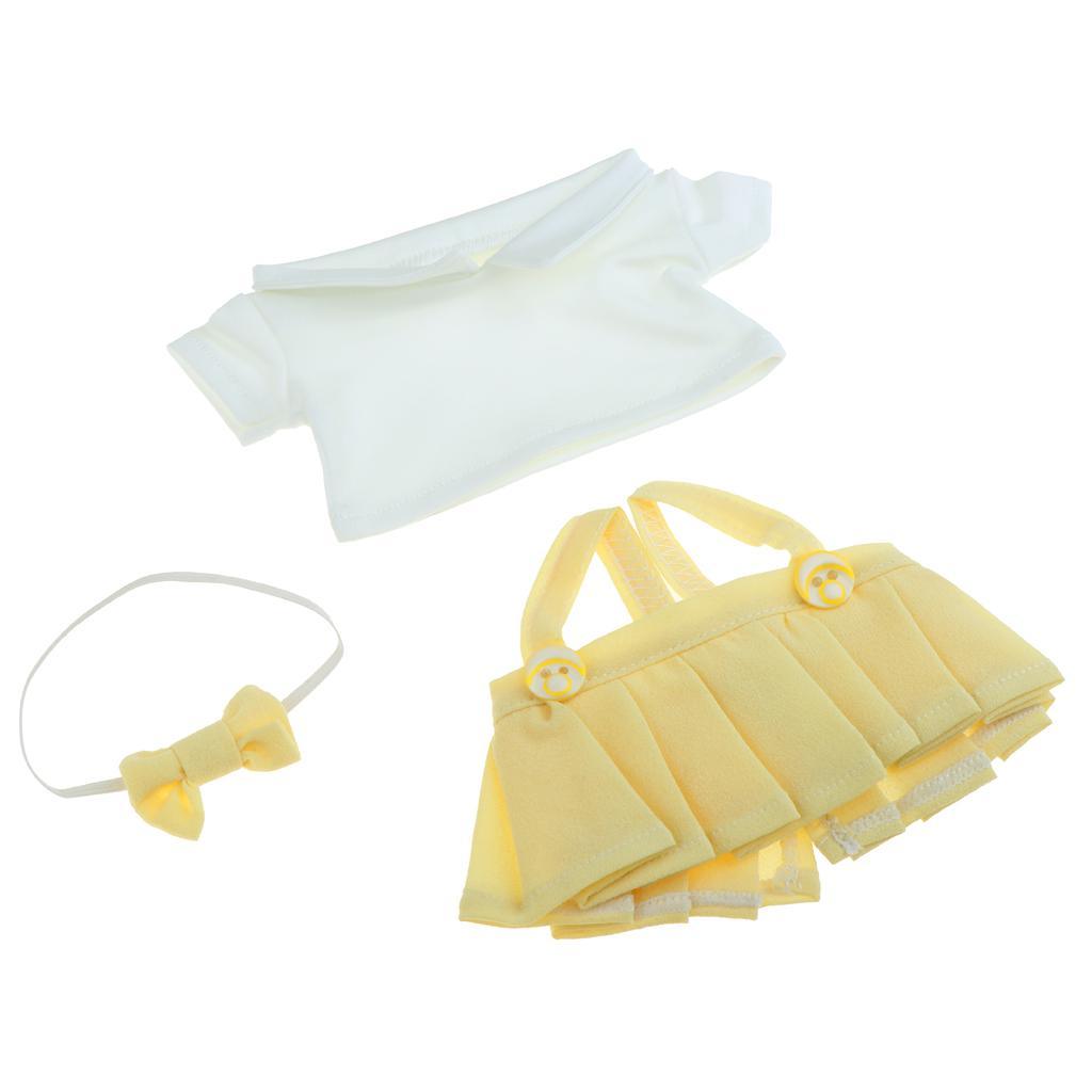Maxbell Adorable Clothes Uniform Outfit Set For 20cm Fashion Doll Accessories Yellow - Aladdin Shoppers