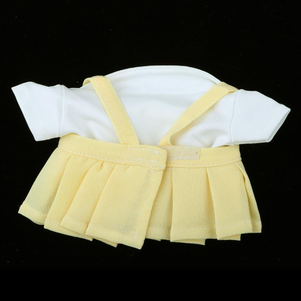 Maxbell Adorable Clothes Uniform Outfit Set For 20cm Fashion Doll Accessories Yellow - Aladdin Shoppers