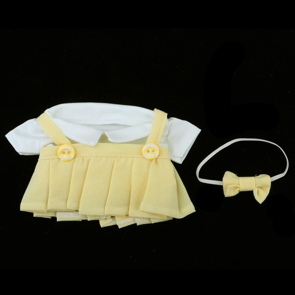 Maxbell Adorable Clothes Uniform Outfit Set For 20cm Fashion Doll Accessories Yellow - Aladdin Shoppers