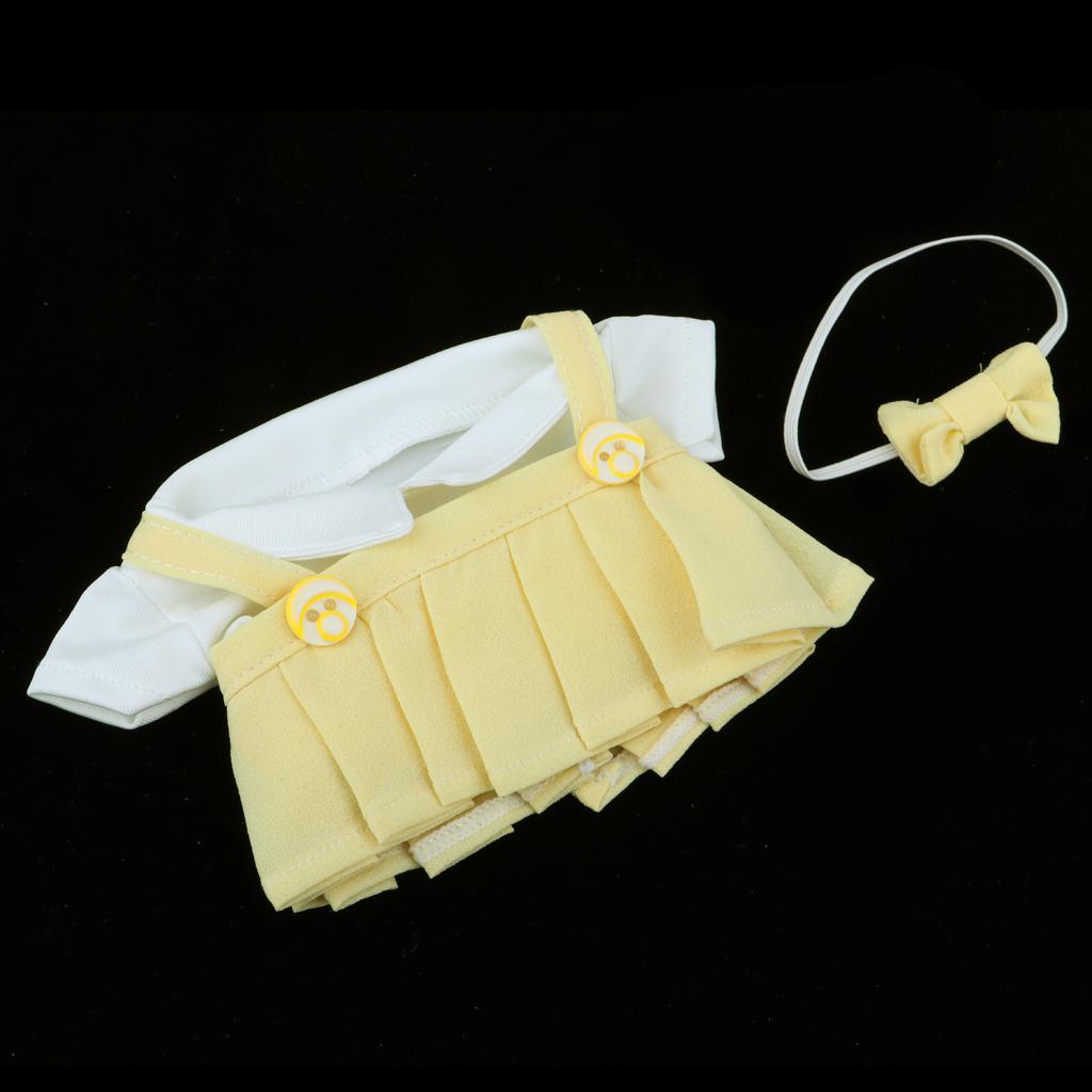 Maxbell Adorable Clothes Uniform Outfit Set For 20cm Fashion Doll Accessories Yellow - Aladdin Shoppers