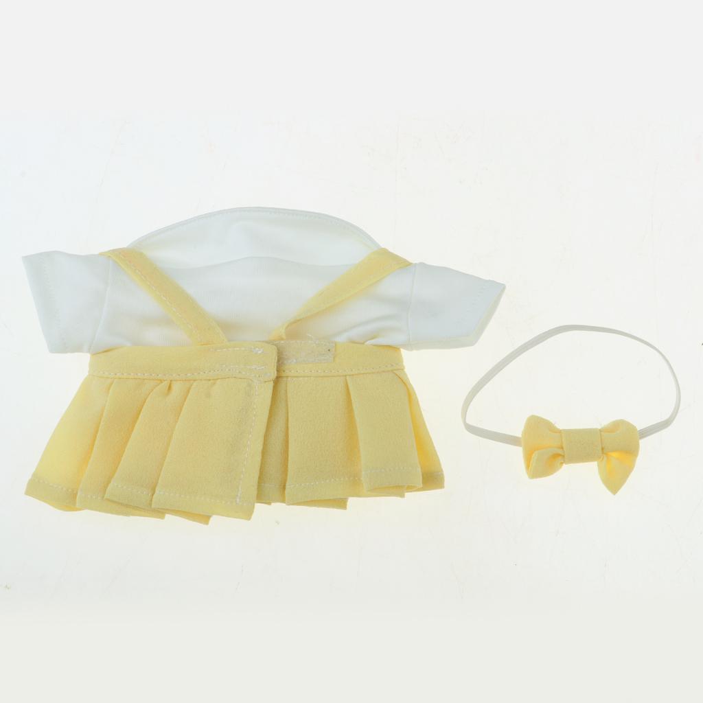 Maxbell Adorable Clothes Uniform Outfit Set For 20cm Fashion Doll Accessories Yellow - Aladdin Shoppers