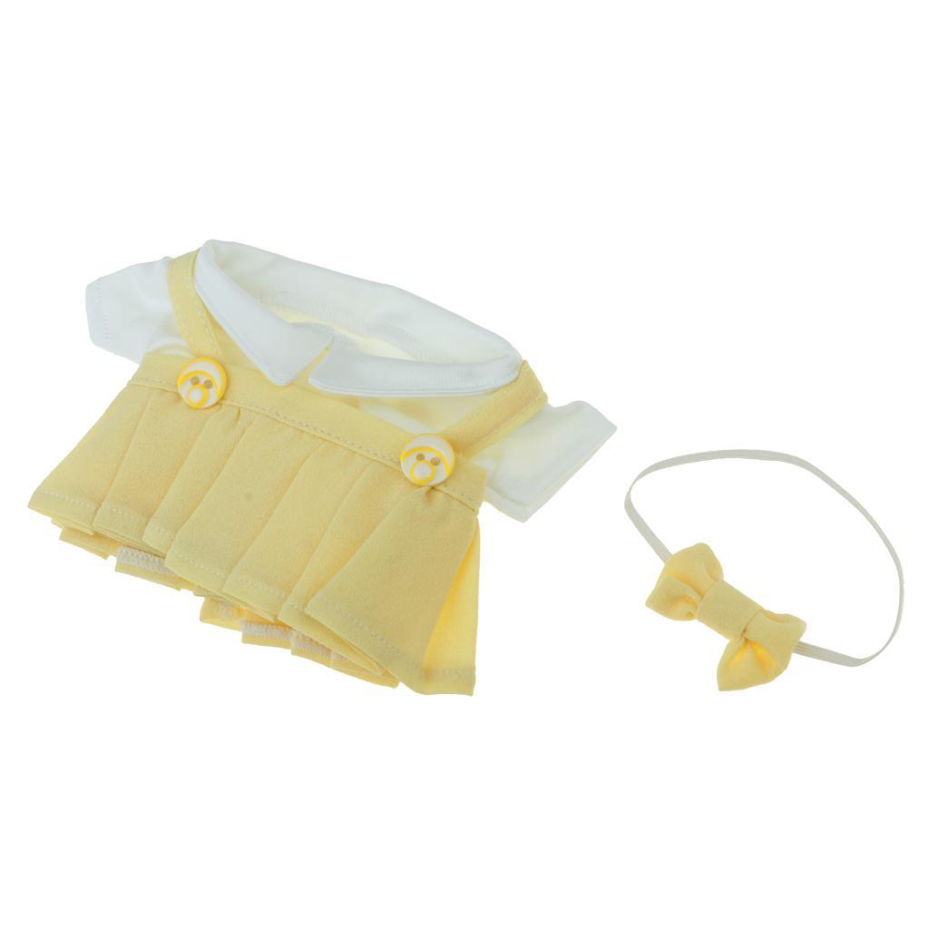 Maxbell Adorable Clothes Uniform Outfit Set For 20cm Fashion Doll Accessories Yellow - Aladdin Shoppers