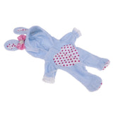 Maxbell Adorable Flannel Hooded Rompers Pajama Costume For Mellchan Baby Dolls Blue - Aladdin Shoppers