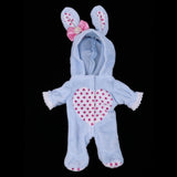 Maxbell Adorable Flannel Hooded Rompers Pajama Costume For Mellchan Baby Dolls Blue - Aladdin Shoppers