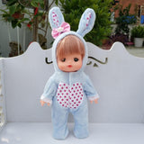 Maxbell Adorable Flannel Hooded Rompers Pajama Costume For Mellchan Baby Dolls Blue - Aladdin Shoppers